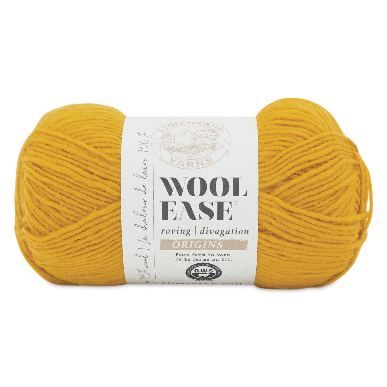 Lion Brand Wool-Ease Roving Origins Yarn - Goldenrod, 299 yds